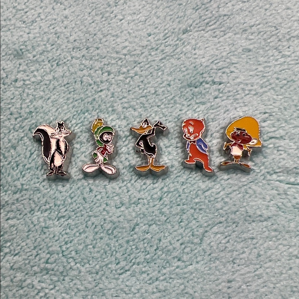 Looney Tunes Character Floating Locket Charms  Set